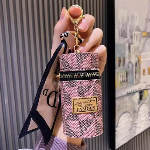 Mini Lipstick Case with Keychain